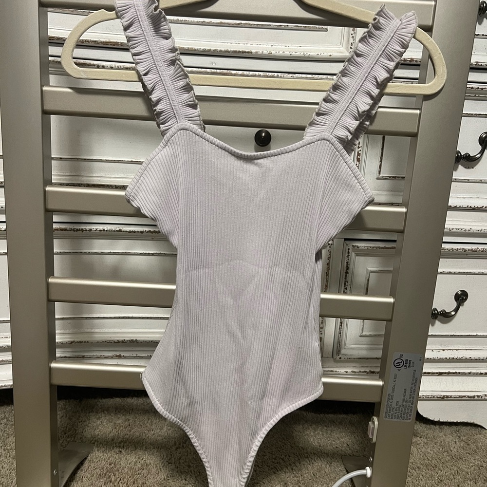 Ruffled Strap Tank Top Bodysuit